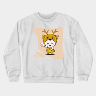 Cute Deer Character Crewneck Sweatshirt